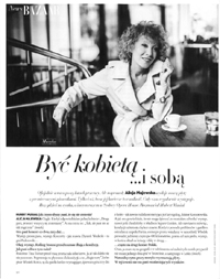 Alicja Majewska artykuł w Harper's Bazar.